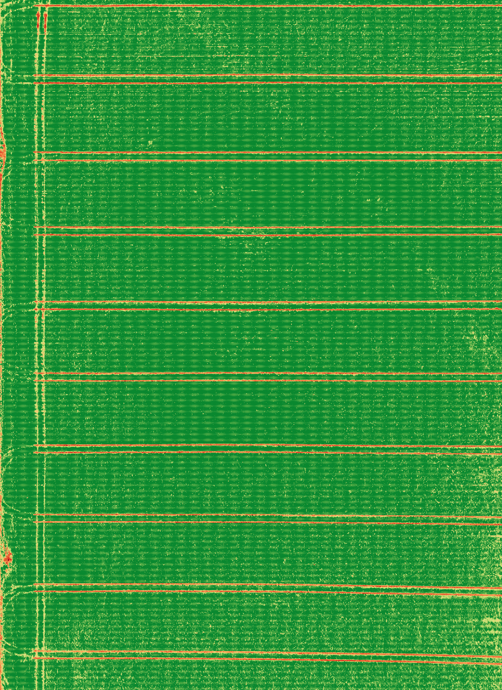 Crop health heat map from drone NDVI-style field vigor analysis